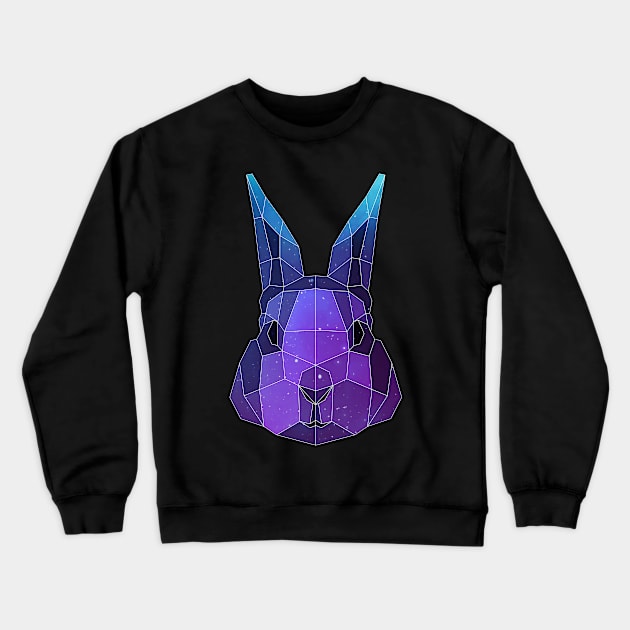 Galaxy Bunny Crewneck Sweatshirt by Jay Diloy